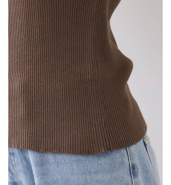 VIS「サイドギャザーオフショル5分袖ニット/イージーケア」|ニット・セーター|
