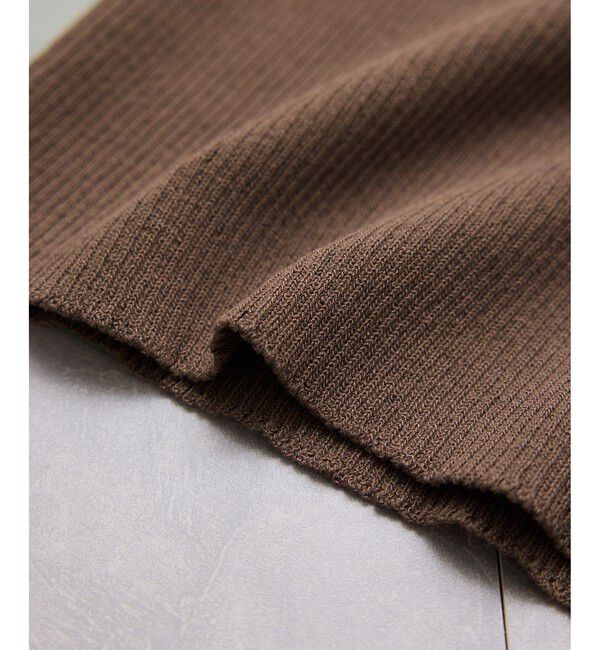 VIS「サイドギャザーオフショル5分袖ニット/イージーケア」|ニット・セーター|