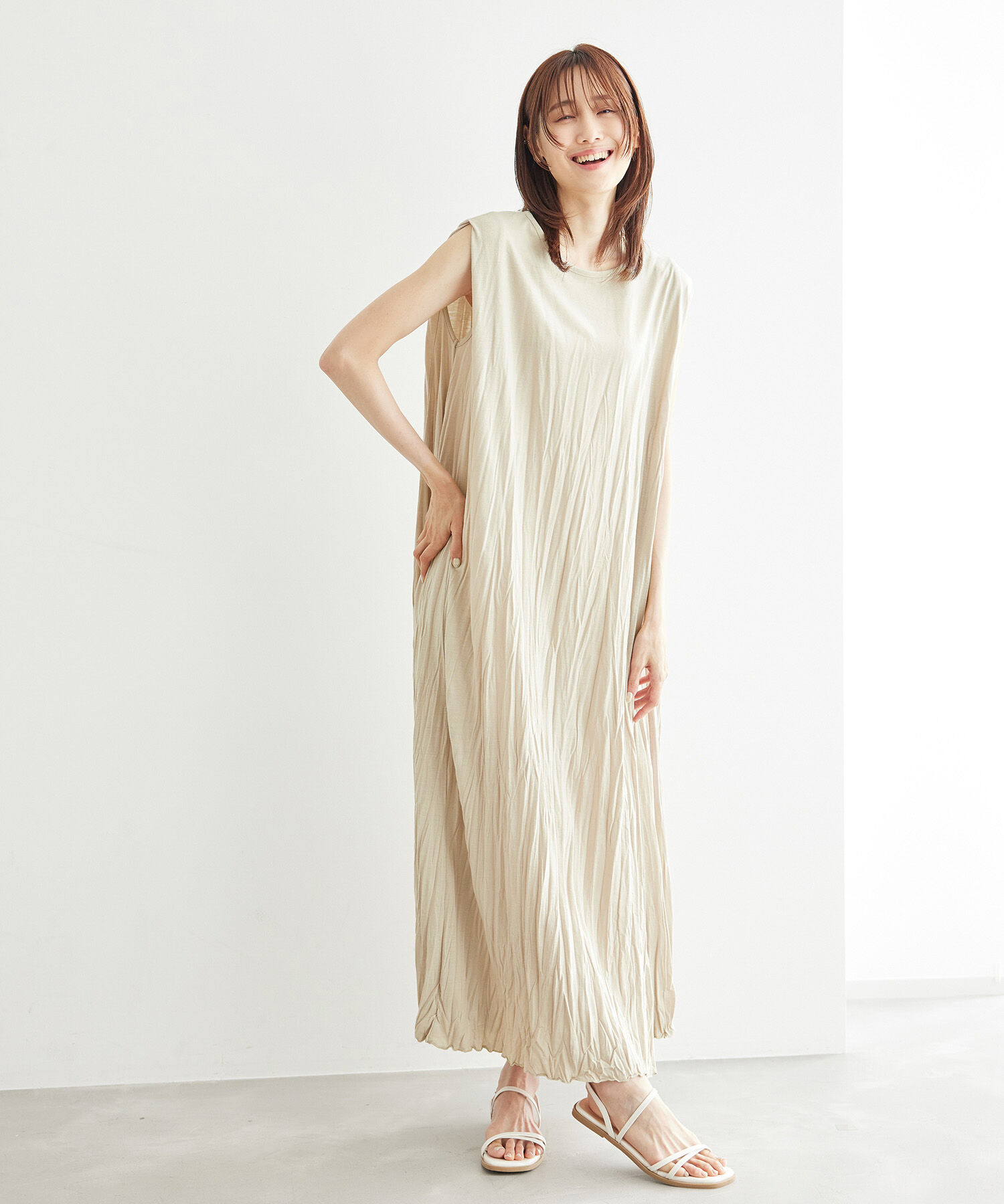 Rope&rsquo;Picnic「カットプリーツワンピース」|ワンピース|