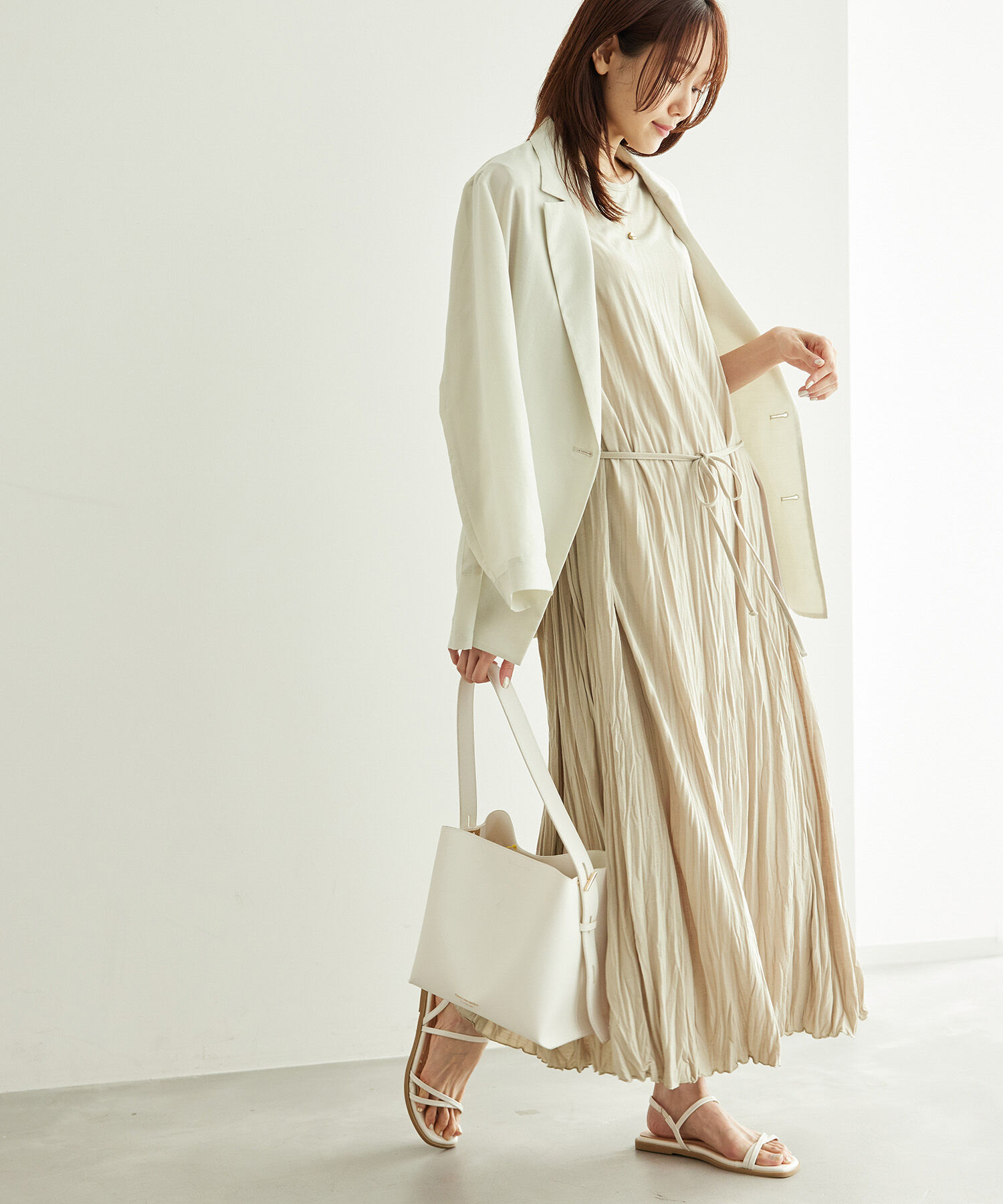 Rope&rsquo;Picnic「カットプリーツワンピース」|ワンピース|