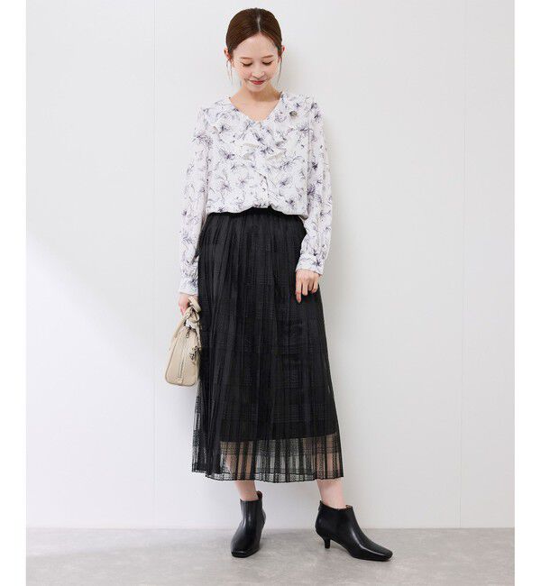 Rope&rsquo;Picnic「レースプリーツロングスカート」|スカート|