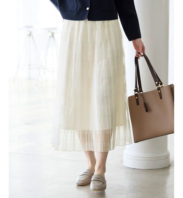 Rope&rsquo;Picnic「レースプリーツロングスカート」|スカート|