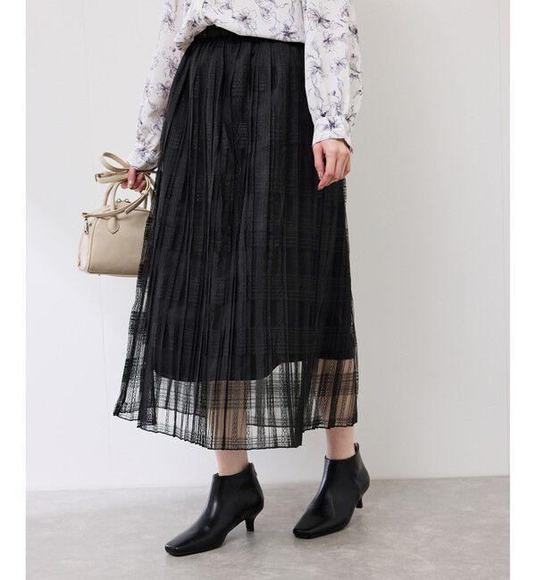 Rope&rsquo;Picnic「レースプリーツロングスカート」|スカート|