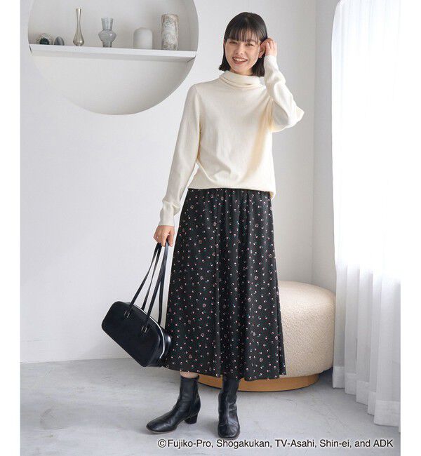 Rope&rsquo;Picnic「【ドラえもんコレクション】花柄スカート/リンクコーデ」|スカート|