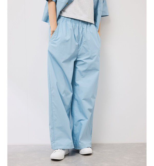 Rope&rsquo;Picnic「【Dickies】コットンダンプドロストリラックスパンツ」|チノ|サックス(48)
