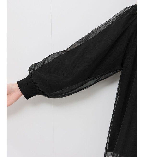 Rope&rsquo;Picnic「チュールドッキングボリュームスリーブニットプルオーバー」|ニット・セーター|