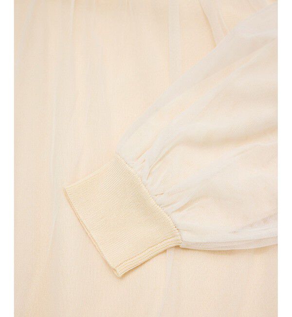 Rope&rsquo;Picnic「チュールドッキングボリュームスリーブニットプルオーバー」|ニット・セーター|