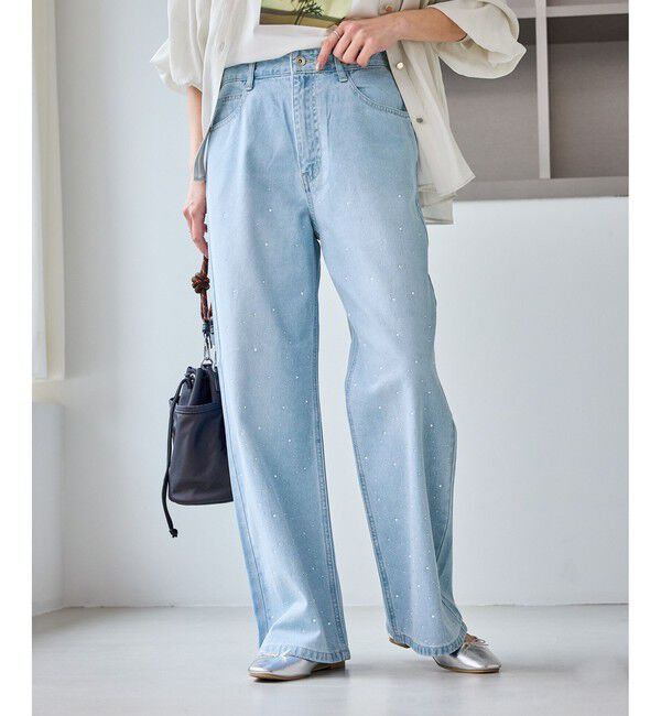 Rope&rsquo;Picnic「パールキラキラビジューデニム」|デニム|