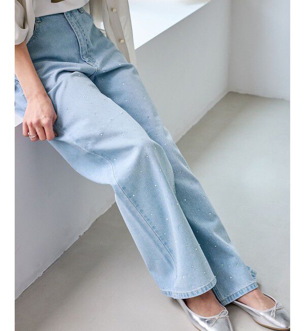 Rope&rsquo;Picnic「パールキラキラビジューデニム」|デニム|