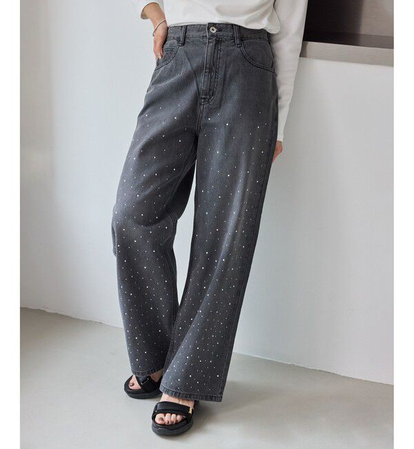 Rope&rsquo;Picnic「パールキラキラビジューデニム」|デニム|