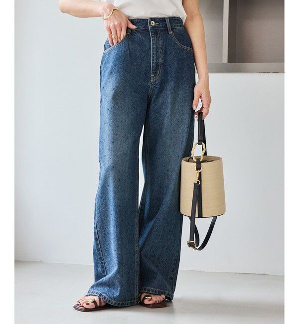 Rope&rsquo;Picnic「パールキラキラビジューデニム」|デニム|