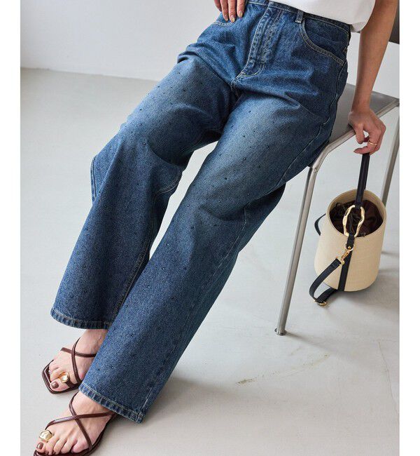 Rope&rsquo;Picnic「パールキラキラビジューデニム」|デニム|