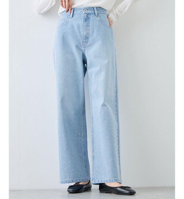 Rope&rsquo;Picnic「パールキラキラビジューデニム」|デニム|