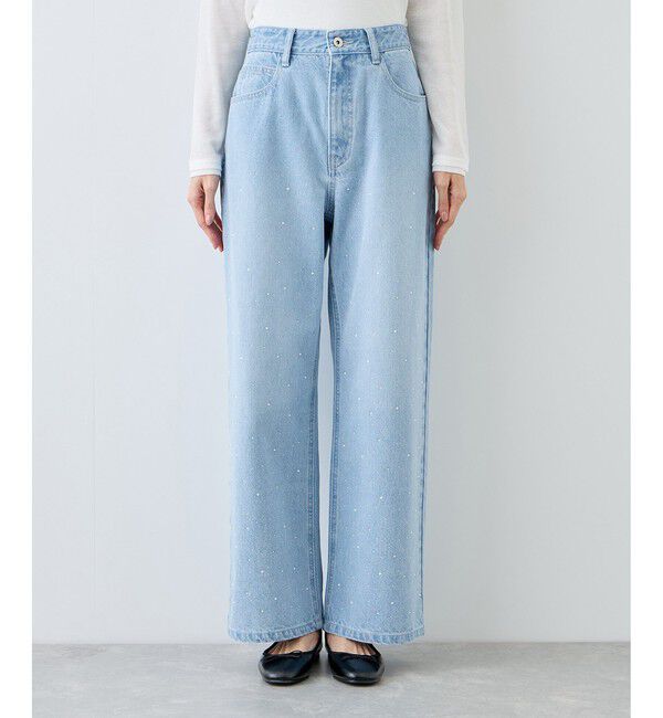 Rope&rsquo;Picnic「パールキラキラビジューデニム」|デニム|