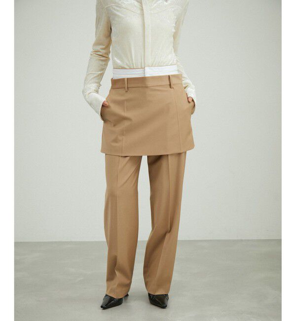 ADAM ET ROPE'「ミニスカートレイヤードスラックス」|スラックス|