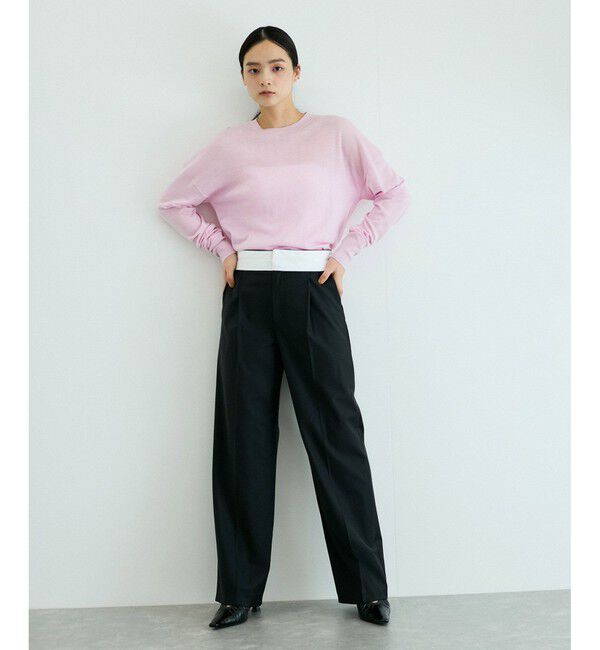 ADAM ET ROPE'「ミニスカートレイヤードスラックス」|スラックス|