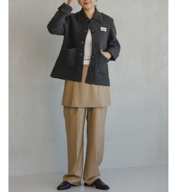 ADAM ET ROPE'「ミニスカートレイヤードスラックス」|スラックス|