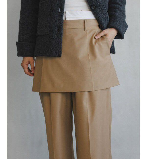 ADAM ET ROPE'「ミニスカートレイヤードスラックス」|スラックス|