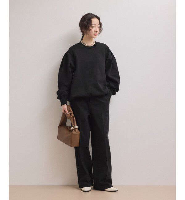 ADAM ET ROPE'「【WEB限定】スウェットワイドスラックス」|スラックス|