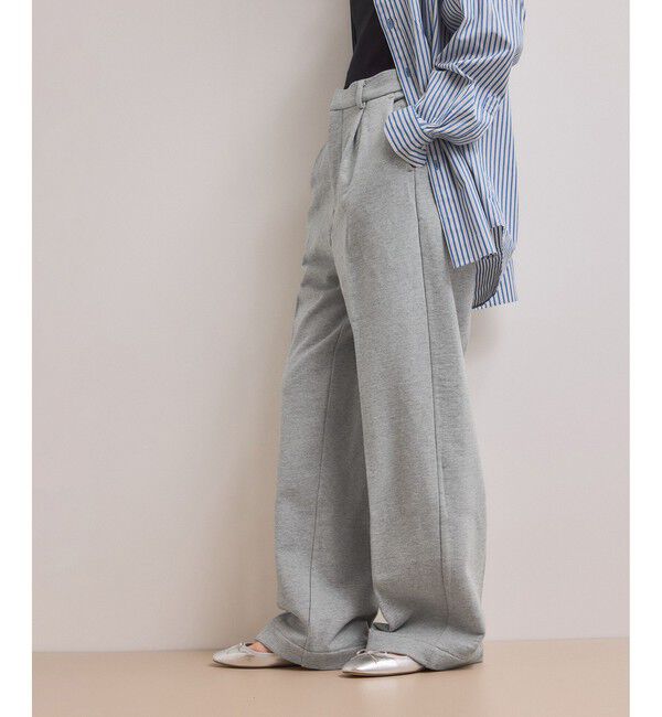 ADAM ET ROPE'「【WEB限定】スウェットワイドスラックス」|スラックス|