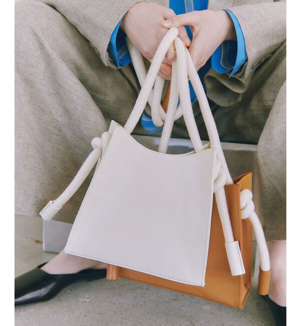 ADAM ET ROPE'「ノットデザインショルダーバッグ」|ショルダー・メッセンジャー|オフホワイト(15)