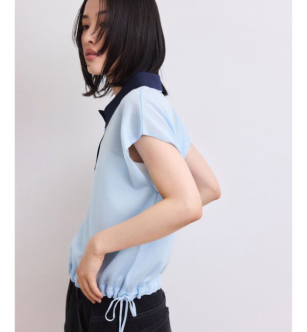 ADAM ET ROPE'「【WEB限定】ダブルカラーポロニットプルオーバー」|ポロシャツ|