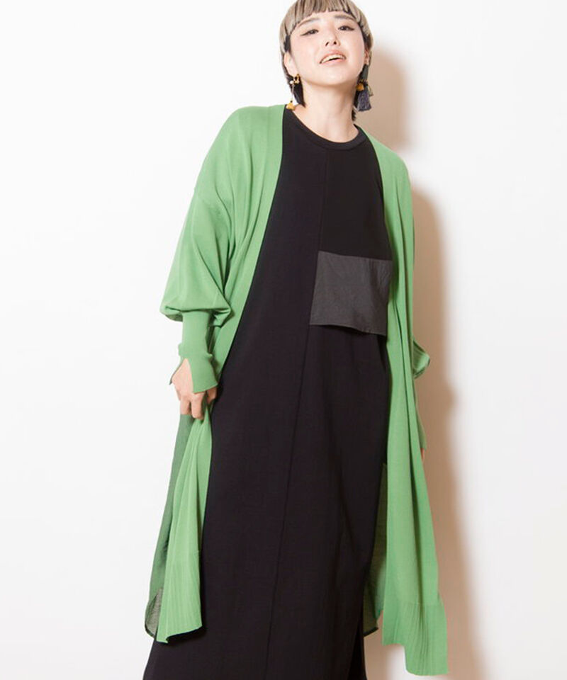  「アシンメトリーケープワンピース」|ワンピース|BLACK&times;CHARCOAL