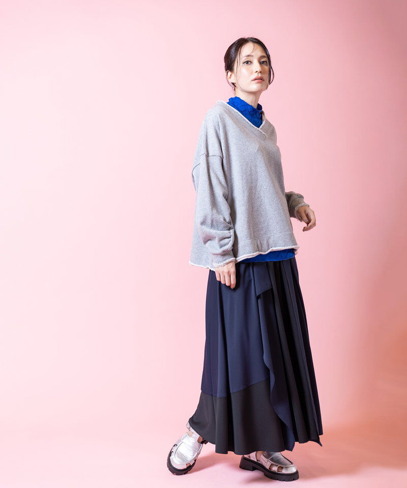  「裏毛Vネックプルオーバー」|Tシャツ・カットソー|