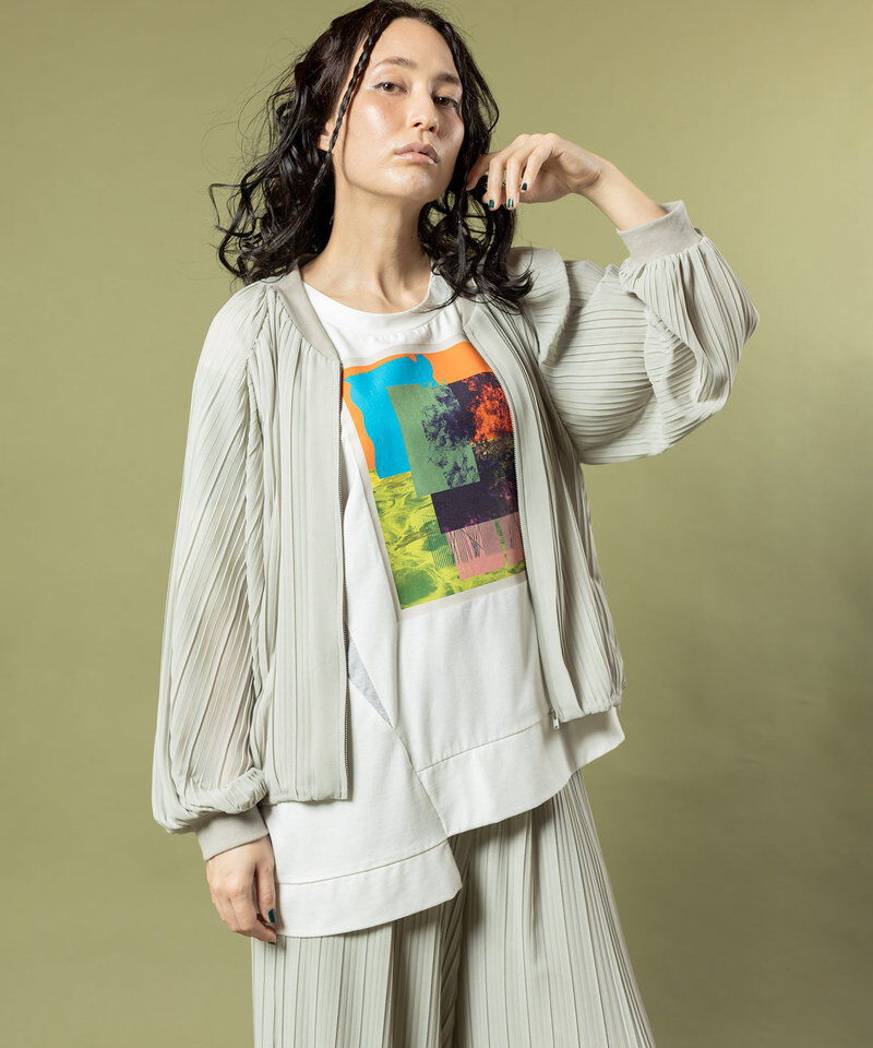  「アシンメトリーグラフィックTシャツ」|Tシャツ・カットソー|