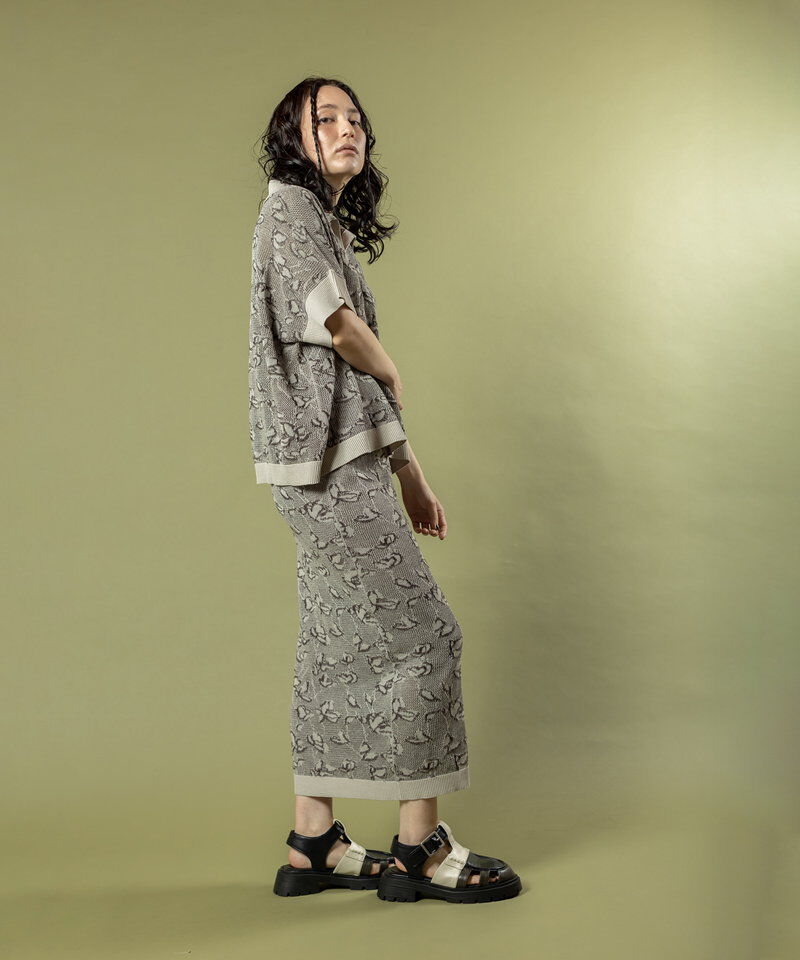  「ジャガードニットスカート」|タイト|