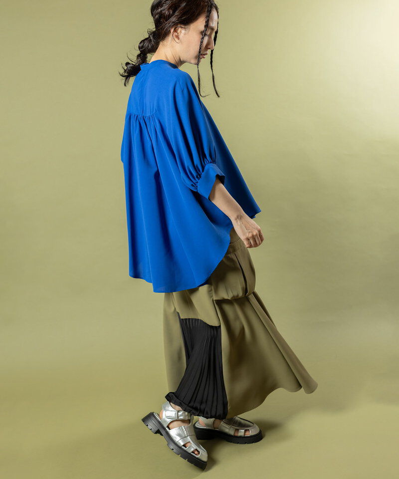  「プリーツ切替サイドポケットスカート」|スカート|