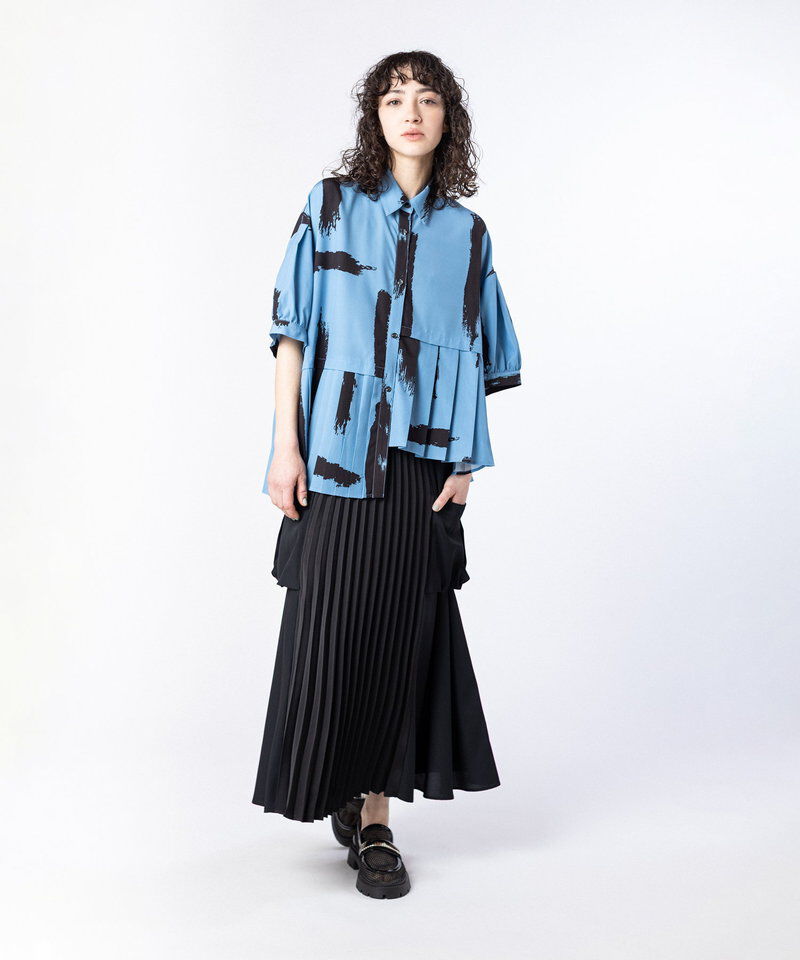  「プリーツ切替サイドポケットスカート」|スカート|