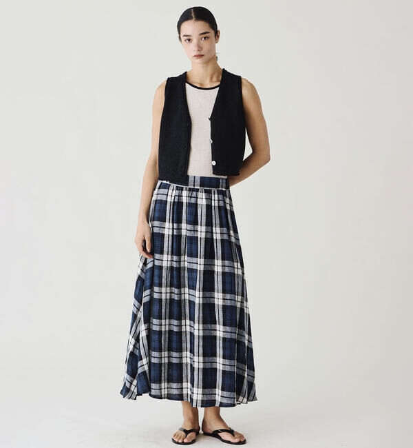  「WALANCE | 2way ペーパーニット ノースリーブトップ WOMEN」|ベスト・ジレ|