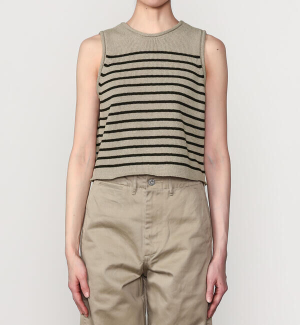  「WALANCE | 2way ペーパーニット ノースリーブトップ WOMEN」|ベスト・ジレ|