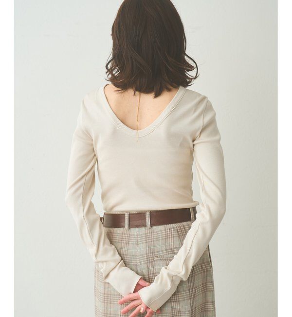  「Vバックシャンテレコカットソー」|Tシャツ・カットソー|