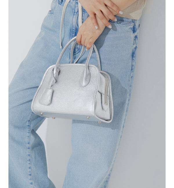 Hoaw.「【Hoaw.】ミニボストンバッグ」|トートバッグ|シルバー