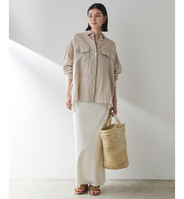  「ジャージーIラインロングスカート」|スカート|