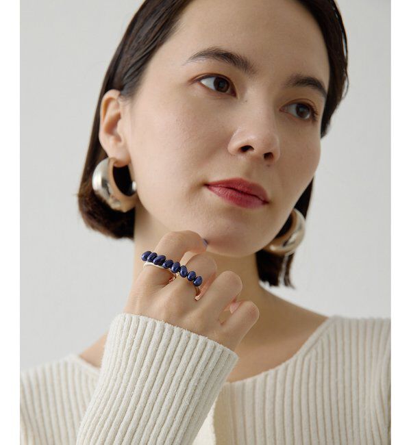 Hoaw.「【Hoaw.】Pearl double ring」|リング|