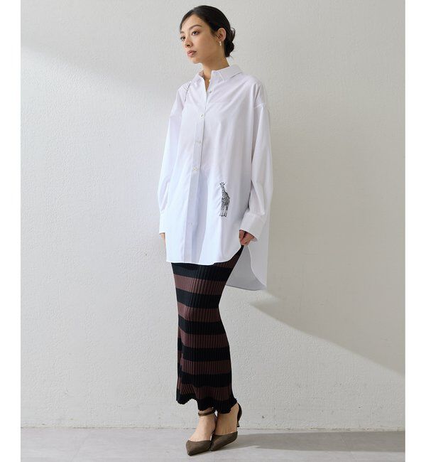  「＜一部カラー期間限定販売＞アニマル刺繍シャツ」|シャツ・ブラウス|