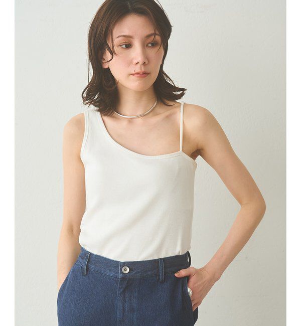 Drawing Numbers「【Drawing Numbers】パッド付きアシメタンク」|Tシャツ・カットソー|