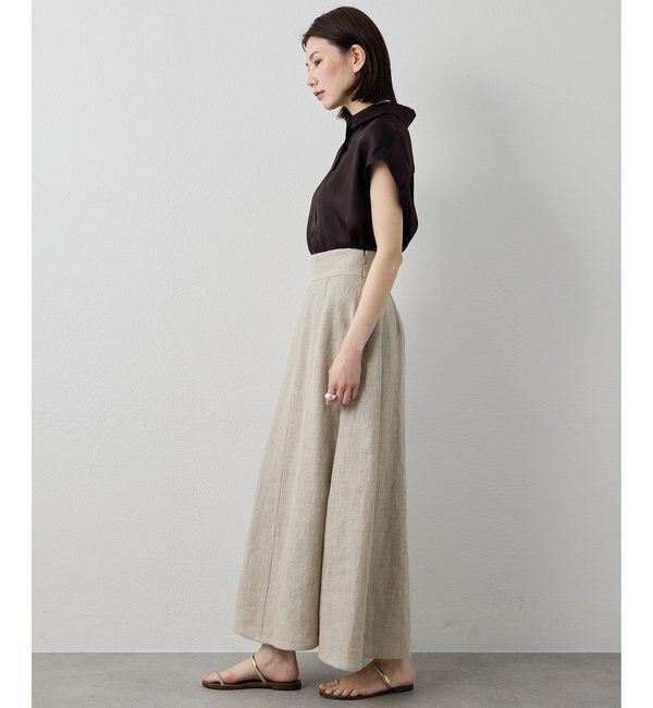 Drawing Numbers「【Drawing Numbers】キュプラノースリーブスリットブラウス」|シャツ・ブラウス|