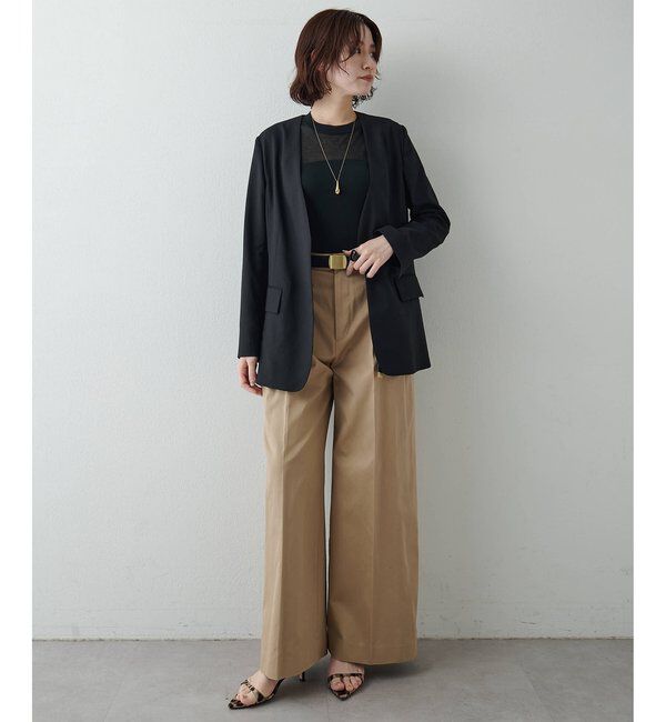  「シアーノーカラージャケット」|テーラードジャケット|