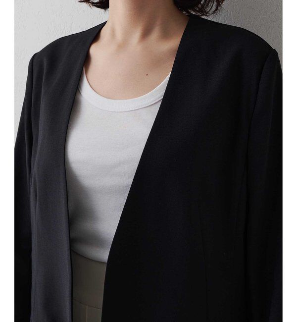  「シアーノーカラージャケット」|テーラードジャケット|
