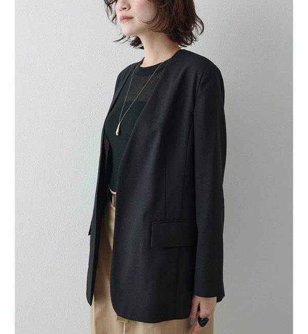  「シアーノーカラージャケット」|テーラードジャケット|