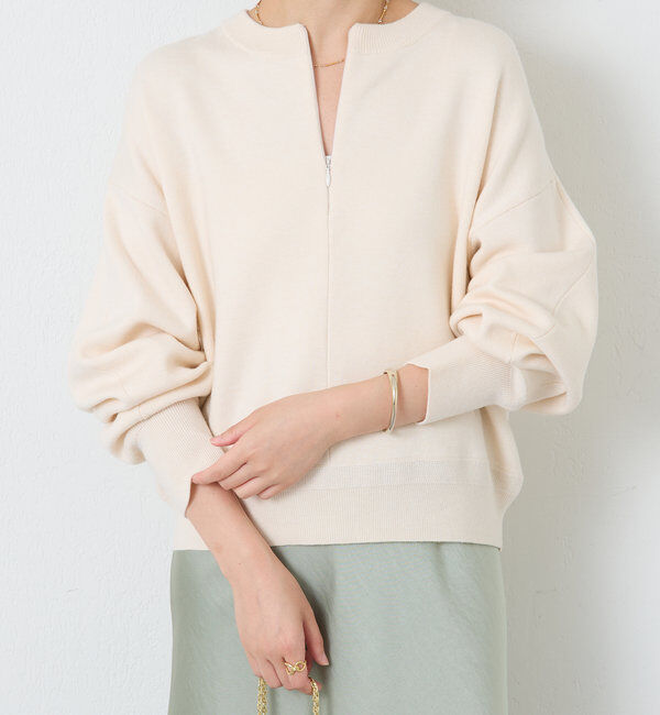  「《総売上数1.6万枚突破！》ジップスウェットライクニット」|ニット・セーター|