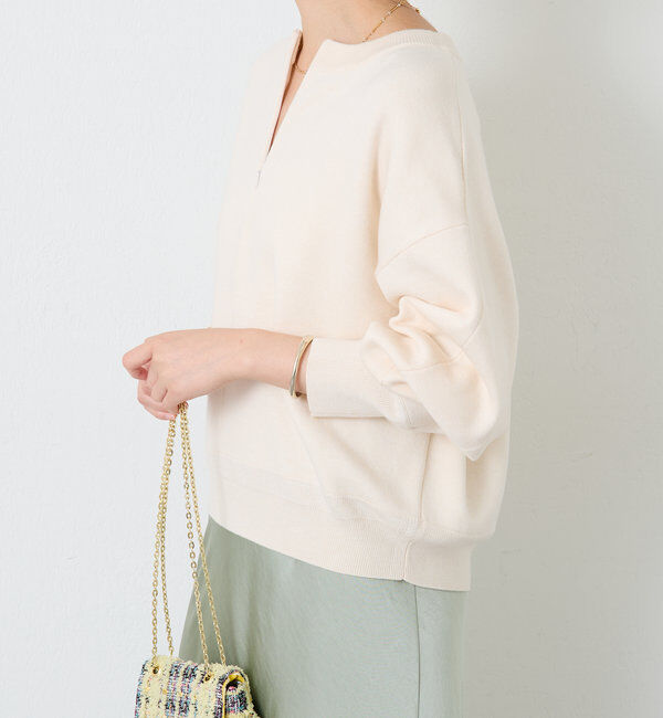  「《総売上数1.6万枚突破！》ジップスウェットライクニット」|ニット・セーター|