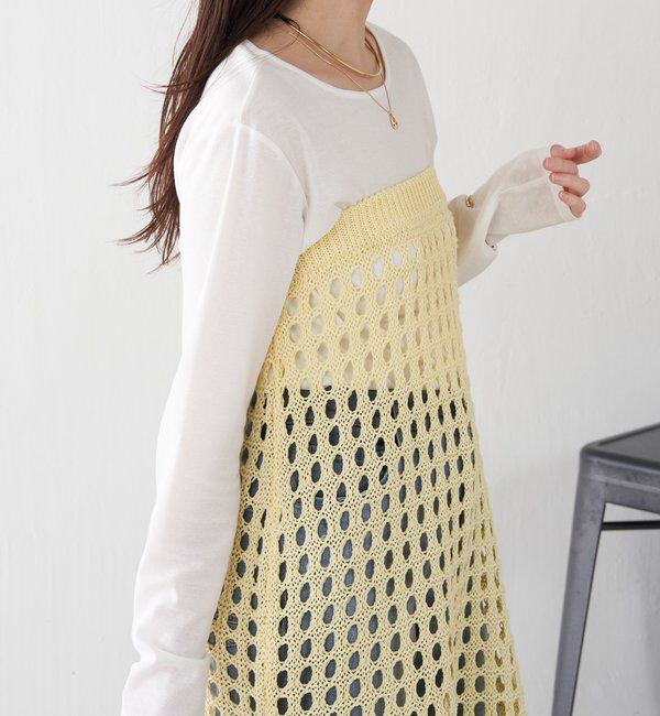  「【マルチに使える】透かし編みロングスカート」|スカート|