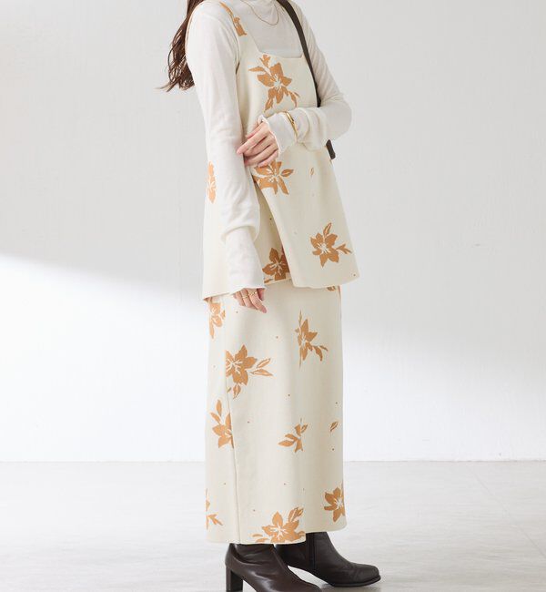  「フラワージャガードニットキャミ/セットアップ」|ニット・セーター|