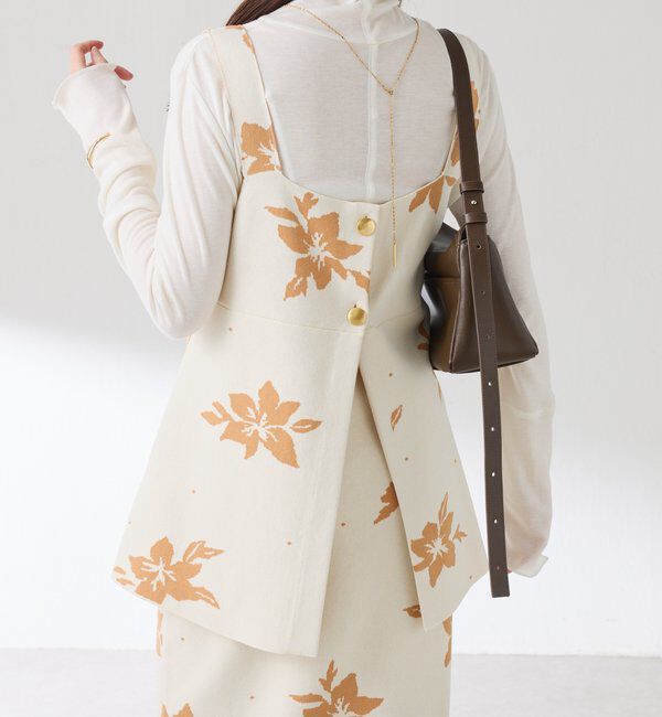  「フラワージャガードニットキャミ/セットアップ」|ニット・セーター|