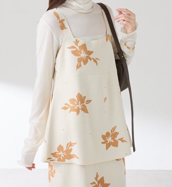  「フラワージャガードニットキャミ/セットアップ」|ニット・セーター|